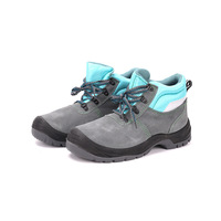 Chaussures de sécurité montantes AOXANG à embout d'acier, semelle intermédiaire anti-perforation en fer, usage industriel, unisexe, toutes saisons, doublure en daim et maille, PU