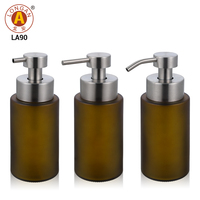 Ensemble de salle de bain personnalisable, flacons de lotion à pompe blancs, flacons de lotion en verre vides avec pompe pour lotion corporelle