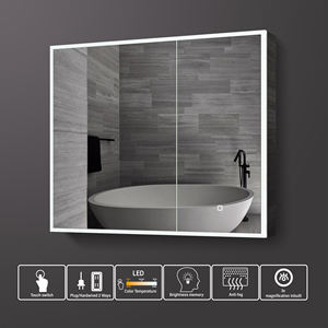 <span class=keywords><strong>Miroir</strong></span> de bain Led étanche, personnalisé, classique, moins cher, hôtel intelligent, armoire à médicaments - Product Image 3