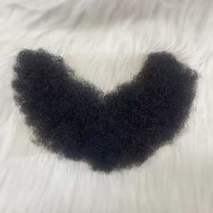 Emeda Full Swiss French Lace Beards <span class=keywords><strong>Afro</strong></span> Curl # Cheveux humains indiens 100% naturels - Product Image 2