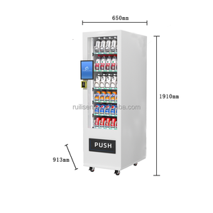 Ngoài trời siêu mỏng <span class=keywords><strong>Mini</strong></span> bên ngoài màn hình cảm ứng Snack nước giải khát Máy bán hàng tự động SDK ADA compliant tùy chỉnh công suất để bán - Product Image 2