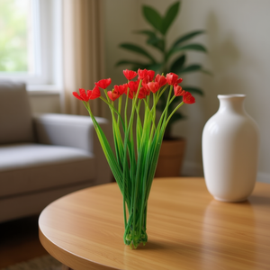 Fiori Artificiali Ilan, 15cm, 10 Pezzi, Tulipani Rossi, Bouquet Decorativo - Product Image 2