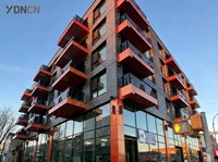 Fenêtre extérieure à battant moderne, résistante aux ouragans, insonorisée, à rupture de pont thermique, en alliage d'aluminium gris, écoénergétique, certifiée Energy Star