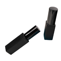 Échantillon gratuit flacon pulvérisateur en verre à brume fine 10ml vide noir mat huile essentielle de toner rectangle flacon de parfum noir rechargeable