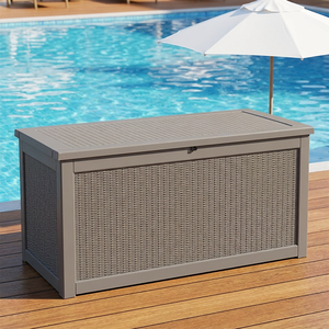 Contenitore di Stoccaggio <span class=keywords><strong>in</strong></span> <span class=keywords><strong>Plastica</strong></span> PP Impermeabile da 980L (260 Galloni) per Patio, Giardino e Arredamento Esterno - Product Image 3