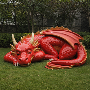 Dragón durmiente católico de resina esmaltada ecológica, con bajo MOQ, para jardín, estilo Grandeur Nature, hindú, hecho a mano, <span class=keywords><strong>Buda</strong></span> - Product Image 1