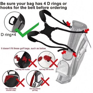 Free Sample Factory wholesale Golf <b>Bag</b> <b>Strap</b> <b>Replacement</b> Comfort Double Shoulder Adjustable <b>Strap</b> Padded Golf Carrying <b>Bag</b> <b>Strap</b> - Product Image 4