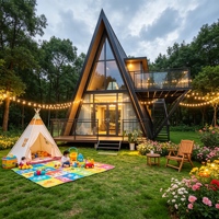 Casa Triangular de Rápido Montaje, Estructura de Acero, Casa Modular para Proyectos de Alojamiento Turístico en Zonas Escénicas de Montaña