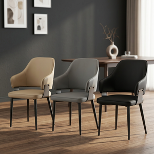 Modern PU Leather Living Room <b>Chair</b> Solid Back Ergonomic Design Contemporary <b>Style</b> Home Furniture - Product Image 3