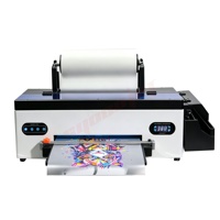 Printer DTF A3 13 Inci, Printer Film DTF dengan Shaker, Dual Printhead Epson R1390 untuk Mesin Cetak DTF Kaos/Pakaian