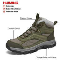 Fabricant chinois ODM OEM, chaussures de randonnée décontractées à tige haute en mesh, semelle TPR, bottes de randonnée pour hommes