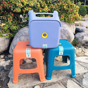 Tabouret en plastique épais en forme de queue de phénix, 25x33cm, antidérapant, pour salle de bain, bain de bébé, usage domestique - Product Image 3
