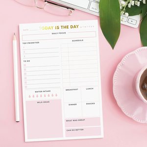 Custom odierno per fare elenco Memo Pad senza data di 52 fogli Organizer pianificazione calendario simpatico foglio rosa Digital Daily Planner blocco note - Product Image 6