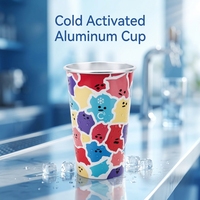 Tasse en aluminium réutilisable à logo personnalisé, changeant de couleur, activée par le froid, sensible à la chaleur, pour café, bière, qualité alimentaire