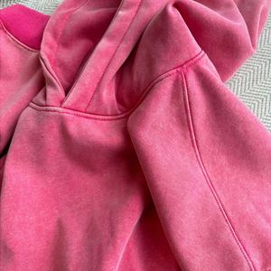 Sweat-shirt à capuche uni et lourd personnalisé Sweats à capuche pour femmes sweat à capuche polaire rose lourd - Product Image 2