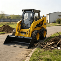Sunblaze Shandong Memproduksi Mini Skid Steer Loader 3 Ton Mesin Diesel Efisiensi Tinggi 0.5 Cbm Bucket Front Loader Attachment