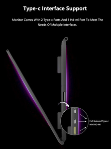 จอภาพพกพาคุณภาพสูงขนาด 15.6 นิ้ว แบบ LED ชนิด Type-C สำหรับแล็ปท็อป พร้อมแผง IPS อัตราส่วน 16:9 60Hz - Product Image 4
