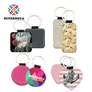 LLavero de cuero en blanco, sublimación, Corazón - Product Image 6