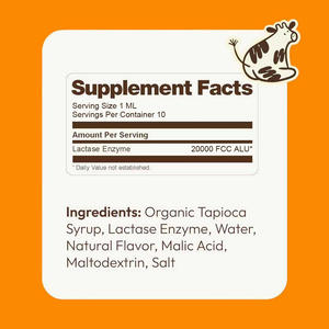 อาหารเสริมสุขภาพ สำหรับผู้ทานมังสวิรัติ ช่วยบรรเทาอาการแพ้โปรไบโอติก ชนิดน้ำมัน 20,000 ยูนิต FCC แลคตาสแบบหยด ช่วยบรรเทาอาการแพ้ผลิตภัณฑ์นมได้อย่างรวดเร็ว - Product Image 2