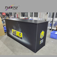 Stand d'extérieur personnalisé rétroéclairé, caisson lumineux en aluminium à LED, logo personnalisé, coque durable de bonne qualité, comptoir