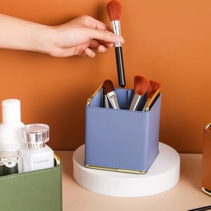 Modern <strong>Rectangular</strong> Home Storage <strong>Basket</strong> with Marker Pen Tool Case Metal Leather Brush Holder Packaging Boxes - Product Image 2
