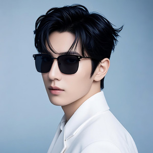 Nouvelles lunettes de soleil métalliques pour hommes, monture carrée noire, protection UV400, lunettes de conduite, type 3, pare-soleil, numéro de pièce 1061 - Product Image 2