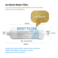 Kit de remplacement de filtre pour bidet en plastique, purification de l'eau, pour sièges de toilettes bidet électroniques, douches, bains, machines à laver, laverie facile