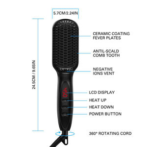 Cepillo Alisador Eléctrico Portátil con Mango de Plástico para Uso Doméstico, Plancha para Barba - Product Image 3