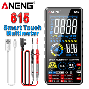 ANENG 615 - Comprobador de Voltaje y Corriente CA/CC Recargable con Pantalla Táctil Inteligente Automática de 6000 Lecturas, Herramientas para Electricistas - Product Image 2