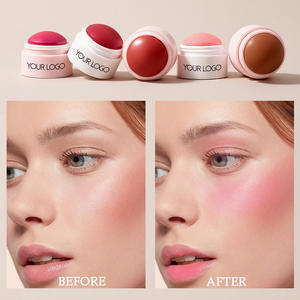 Rubor en Crema en Forma de Bola, Nuevo en su Empaque, Portátil, Textura Cremosa, Tamaño Compacto, Multiusos, Color Natural, Fácil de Aplicar para Mujer - Product Image 2