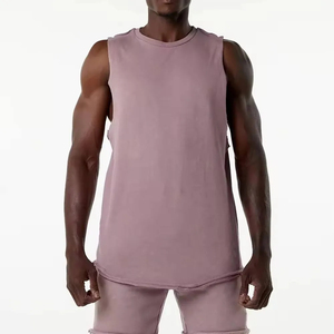 Lightweight Distressed <b>Stringer</b> <b>Vest</b> for Gym Workouts and Casual Wear Available in Plus Sizes and Multiple Colors - Product Image 2