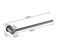 Porte-serviettes simple en acier inoxydable 304 poli de 30 cm, support pour serviettes de bain, accessoires de cuisine et de salle de bain, barre porte-serviettes en papier