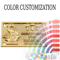 Plaque signalétique en alliage d'or et de zinc de haute qualité, personnalisée, longue durée de vie, garantie de contrôle qualité à 100 % ou testée, autocollant avec logo en relief