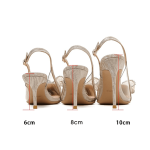 6CM&8CM&10CM Elegant Sexy <b>Closed</b> Pointed <b>Toe</b> Slingback Wedding Pumps Sexy 2025 Trendy Women's <b>Heels</b> - Product Image 5