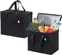 Glacière isotherme grande capacité réutilisable, sac de transport thermique étanche style rétro pour aliments et boissons