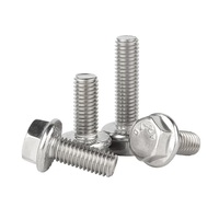 Tornillos hexagonales de acero inoxidable SS con brida 1/4 5/16 3/8 7/16 1/2 9/16 5/8 3/4 7/8 1 pulgada ANSI ASTM UNC UNF Rosca fina gruesa