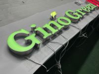 Lettres en relief LED 3D personnalisées, éclairées par l'avant, étanches, pour enseigne de magasin extérieure, logo de marque illuminé, police et couleur personnalisées