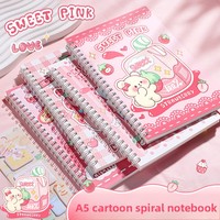 Carnet de notes A5 Y6228 mignon à couverture souple, journal imprimé, 60 pages lignées, reliure cousue, cadeau pour les élèves du primaire
