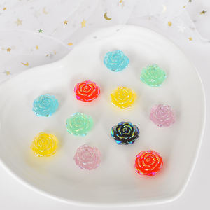 Décorations en résine AB couleur rose pour la Saint-Valentin, cabochons à dos plat pour pinces à cheveux, bijoux, téléphone, scrapbooking, embellissements DIY - Product Image 5