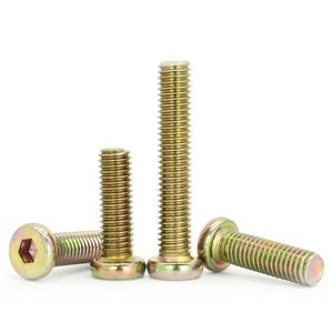 Vis à tête cylindrique à six pans creux en acier au carbone zingué haute résistance, de qualité 4.8, 8.8, 10.9, métrique, pour applications robustes - Product Image 3