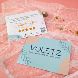 Carte de service après-vente personnalisée en feuille d'or de luxe, carte de commentaires, carte de remerciement pour soutenir les petites entreprises - Product Image 4