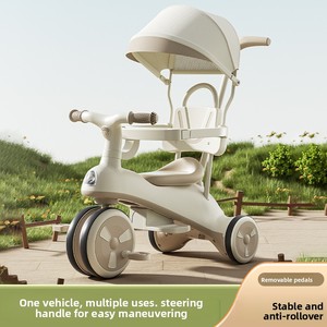 Tricycle multifonctionnel pour enfants, chariot à pousser à pédales, 1-6 ans, musique, lumière, anti-retournement, <span class=keywords><strong>poussette</strong></span>, gadget en nylon - Product Image 5