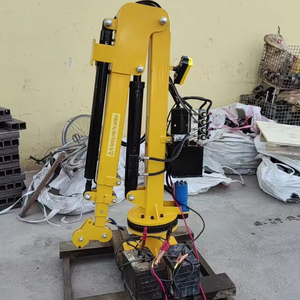 Hydraulic Lifting Mini-Kran winde Tragen Sie einen tragbaren kleinen Klapp armkran mit fern gesteuerter elektrischer Winde - Product Image 1