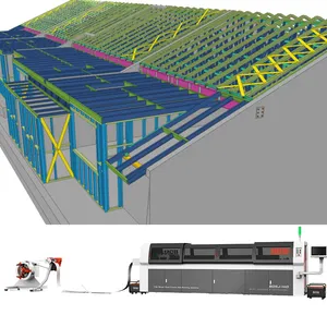 BOSJ Colored Light Gauge Steel Keel Truss Framing Making Cold Roll Forming Machine Metal Rolling Machines