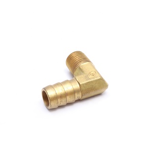 Tamaño personalizado codo con boquilla de la manguera de rosca macho de Barb de dos vías de latón de 90 grados codo de tubo - Product Image 3