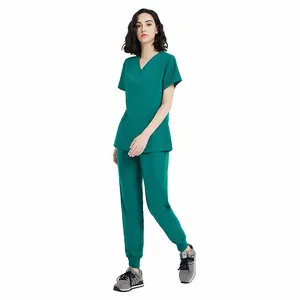 High Quality Rayon Spandex Polyester Wholesale Hospital Womens Scrubs Set Nursing Scrubs Uniforms Sets Nurse Hospital Uniforms