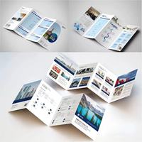 Impresión Offset a Todo Color Comercial, Folleto de Introducción Empresarial Multidoblado