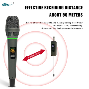 UHFメタルワイヤレスマイクネットワーク有名人ライブkソング屋外ポータブルスピーカーサウンドカードライトマイク付き - Product Image 4