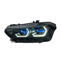 Phares LED pour BMW X5 G05 G18 2019-2022, nouveaux, double couleur, LED DRL, style laser, plug & play, éclairage noir, phare avant
