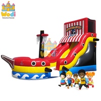 Toboggan gonflable industriel robuste et écologique en PVC 0,55 mm, capacité 500 kg+, taille et couleur personnalisables pour parcours d'obstacles d'équipe